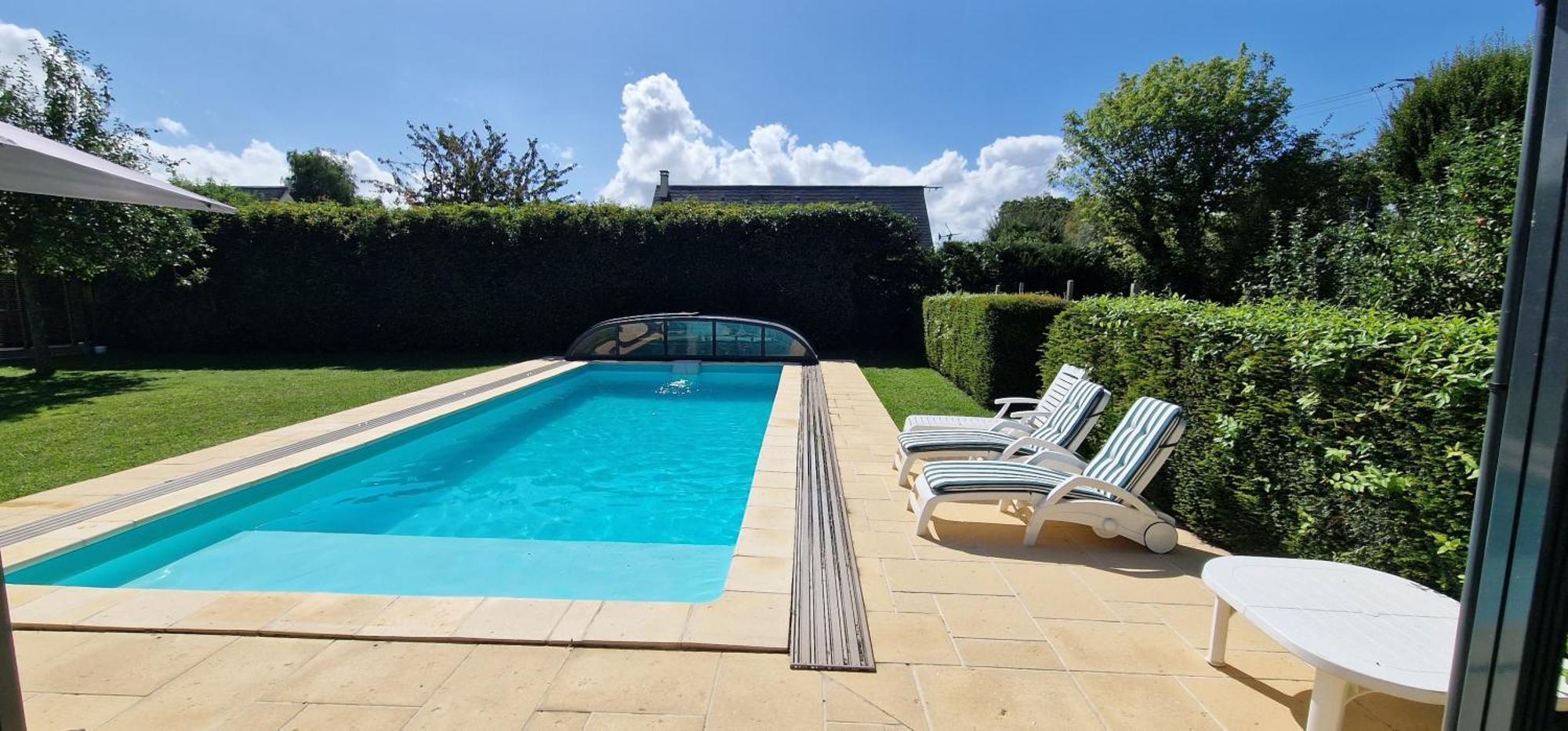 Gite 4 Personnes Avec Piscine Et Bain Nordique Proche Des Plages Du Debarquement Le Manoir  Esterno foto